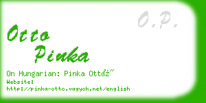 otto pinka business card